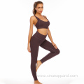 Solid Color Breathable Women Fitness Sports Yoga Suit